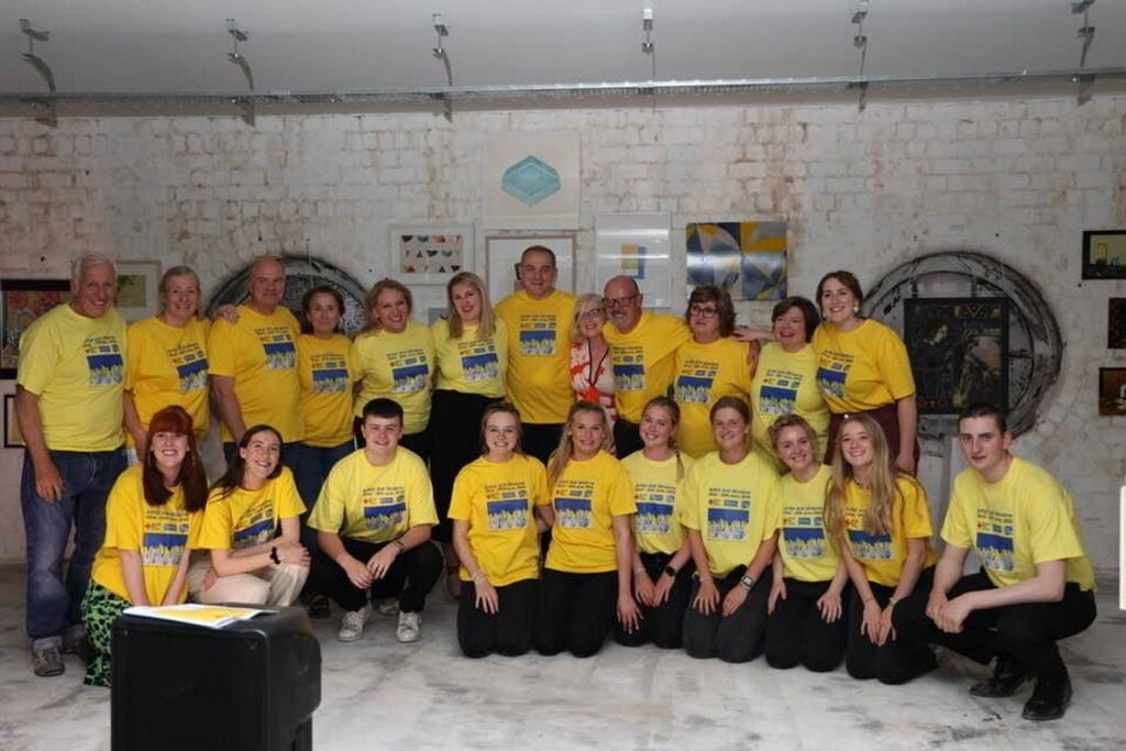 The whole team