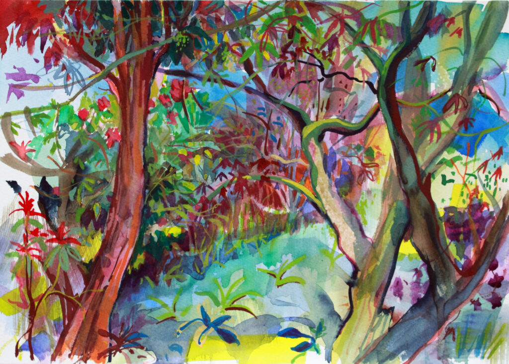 Ardenvohr Garden. Watercolour on paper. 2021.
