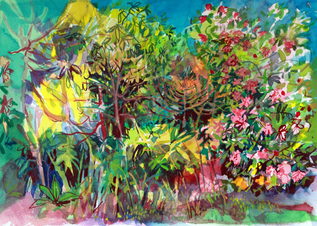 Ardenvohr Garden. Watercolour on paper. 2021.