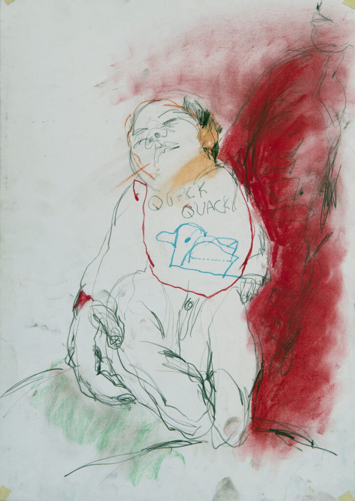 Kirsty as a Baby. Pastel on paper. 1986.