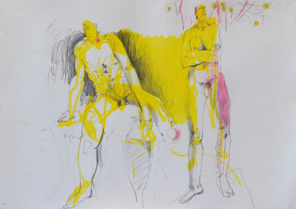 Male Drawing For Eve In Garden. Ink on paper. 2012.