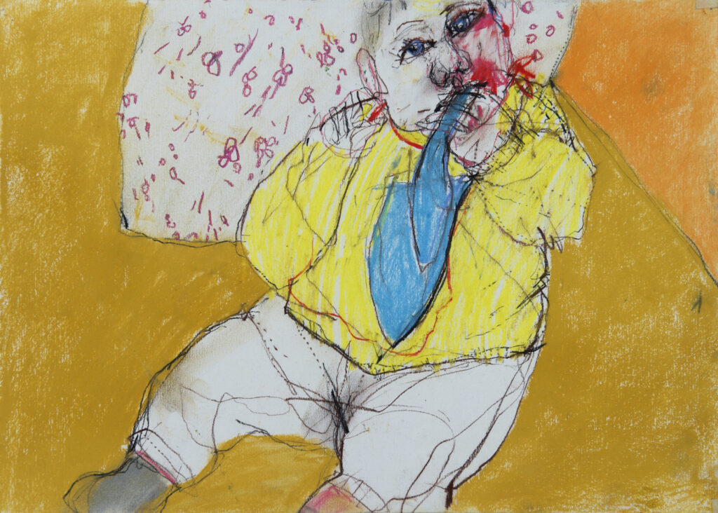 Simon as a Baby. Pastel on paper. 1987.
