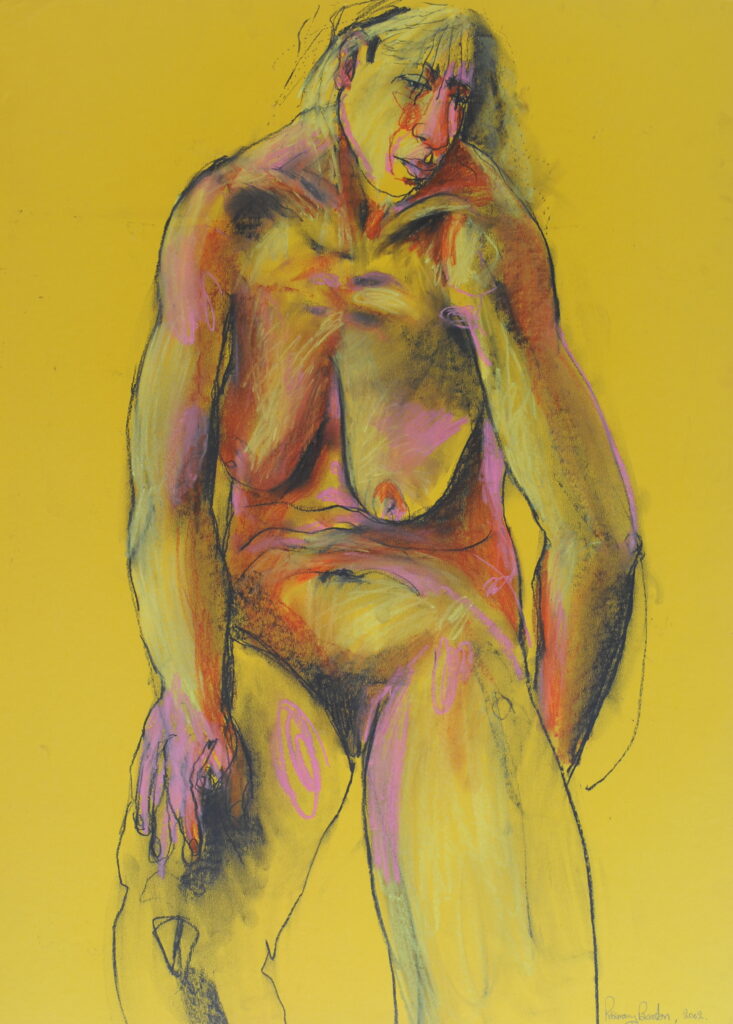 Sue. Pastel on yellow paper. 2002.