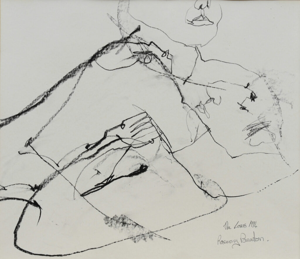 The Lovers. Charcoal on paper. 1994.
