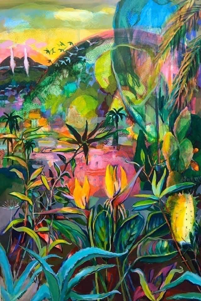 Winter fires, Pollenca. Acrylic on canvas. 2021.